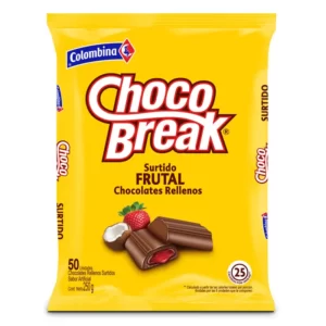 Choco break surtido frutal chocolates rellenos 50 unidades